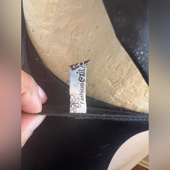 BLACK BEADED HALTER MINI DRESS SIZE SMALL FASHION EXIT - Picture 5 of 5